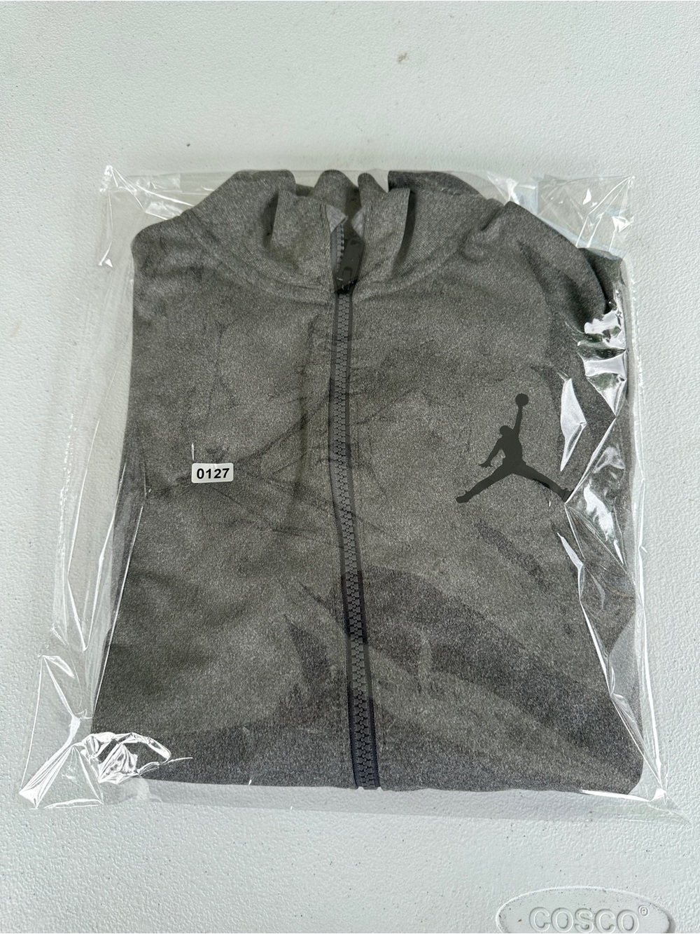 Jordan Boys Gray Full Zip Athletic Jacket Youth Large 12-13 Years